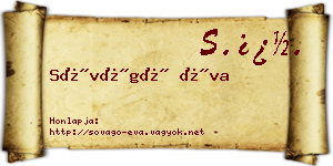 Sóvágó Éva névjegykártya