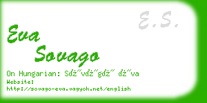 eva sovago business card